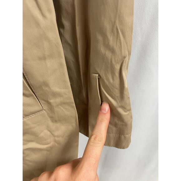 MICHAEL KORS Cotton Blend Double Breasted Trech Coat Khaki/Tan Medium - Picture 5 of 12